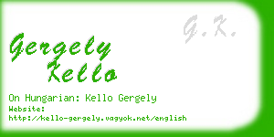 gergely kello business card